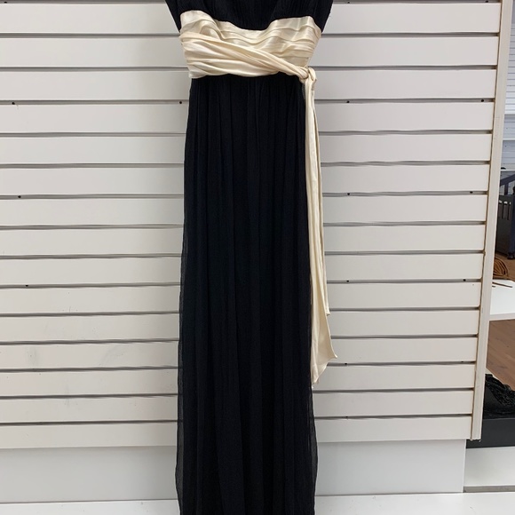 BCBG Silk Chiffon Gown with Silk Sash - Picture 2 of 4